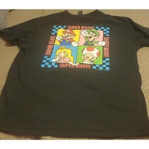 Nintendo Super Mario 2023 Black Short Sleeve T-Shirt Adult Unisex Sz XL Tee.